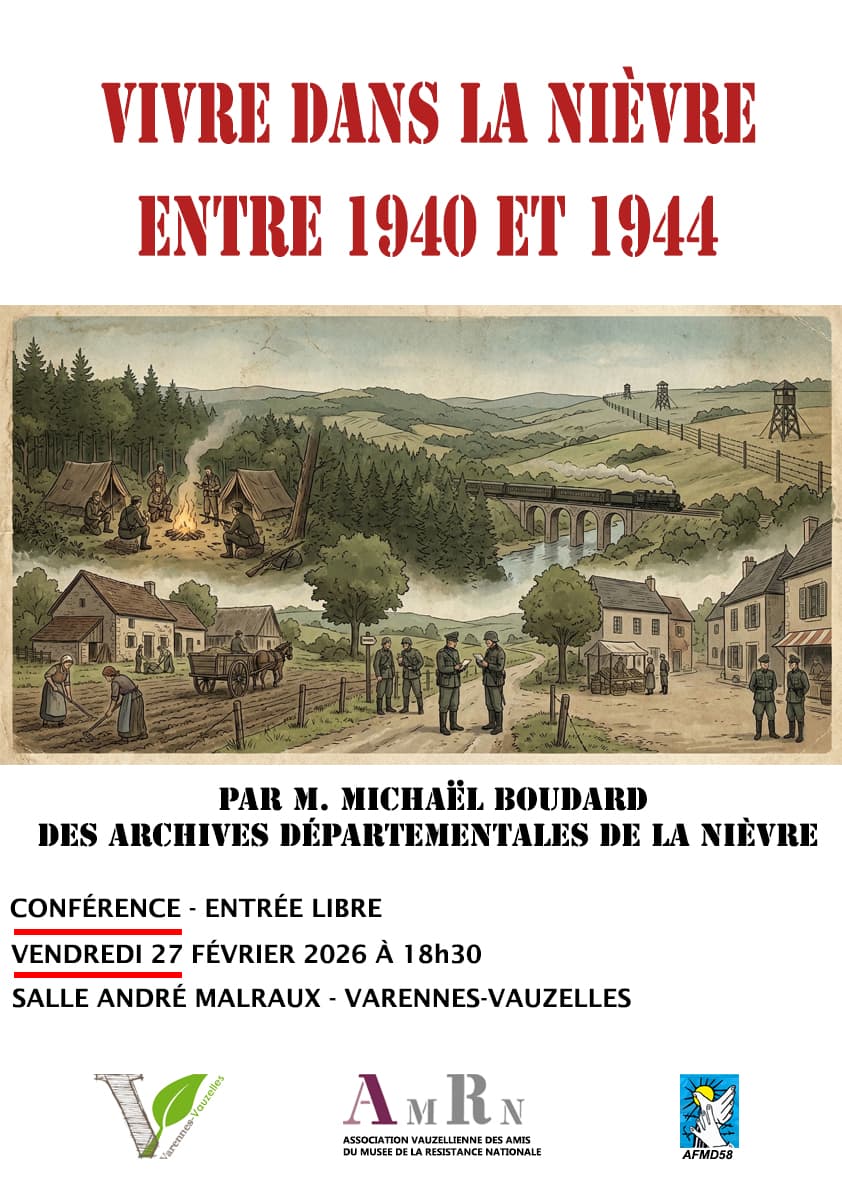 Conférence sur la vie dans la Nièvre entre 1940 et 1944.